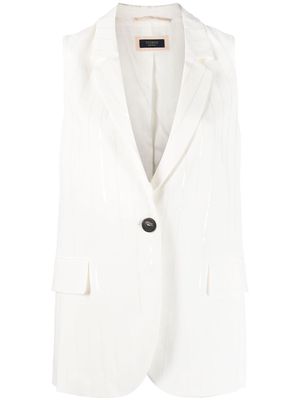 Peserico single-breasted tailored waistcoat - White