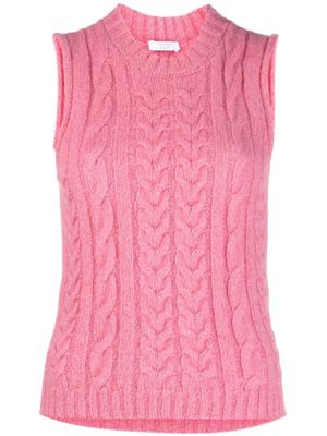 Peserico sleeveless cable-knit top - Pink