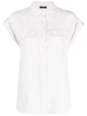 Peserico sleeveless linen shirt - Neutrals