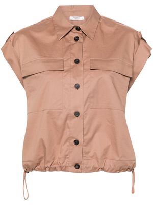 Peserico sleeveless poplin shirt - Neutrals