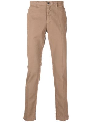 Peserico slim-cut chino trousers - Neutrals
