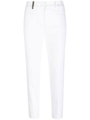 Peserico slim-cut cropped trousers - White