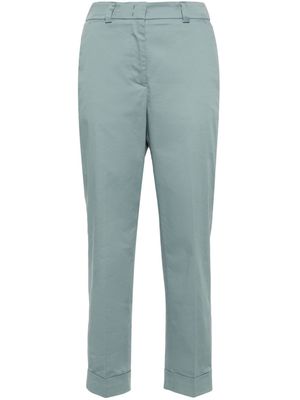 Peserico slim-fit cropped cotton chinos - Blue