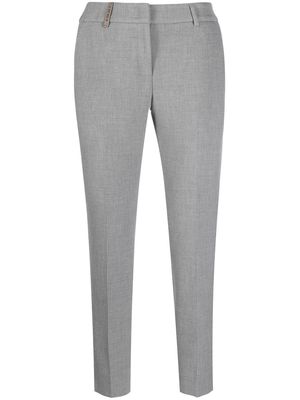Peserico slim-fit tailored trousers - Grey
