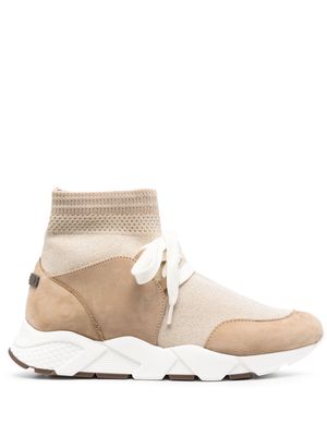 Peserico sock-style knitted sneakers - Neutrals