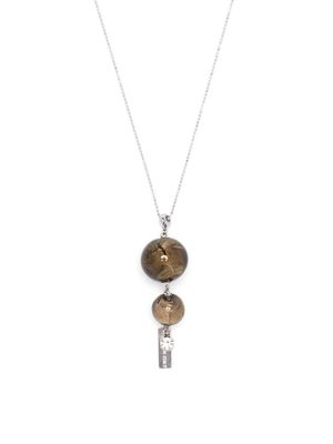 Peserico statement-pendant ball-chain necklace - Silver