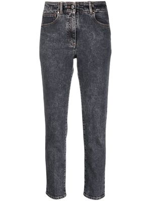 Peserico stonewashed mid-rise skinny jeans - Grey