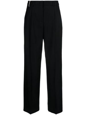 Peserico straight-leg pleat-detail trousers - Black