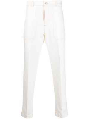 Peserico straight-leg stretch-cotton trousers - Neutrals