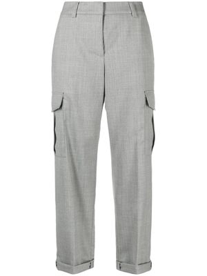 Peserico straight-leg wool-blend cargo trousers - Grey