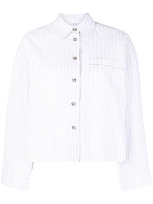Peserico stripe-print cotton shirt - White