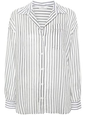Peserico striped button-up shirt - Blue