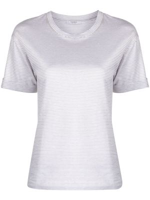 Peserico striped short sleeve T-shirt - Grey