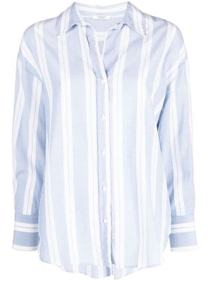 Peserico striped spread-collar shirt - Blue