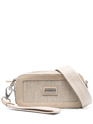 Peserico suede-panelling crossbody bag - Neutrals