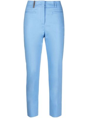 Peserico tapered cigarette trousers - Blue
