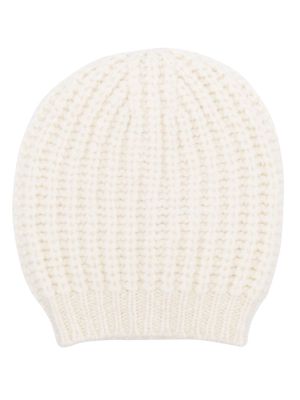 Peserico textured-finish knitted beanie - White