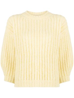 Peserico three-quarter crochet jumper - Yellow