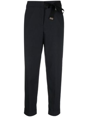 Peserico tie-front cropped trousers - Black