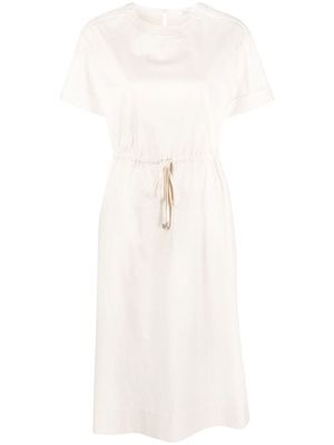 Peserico tie-front short-sleeved dress - Neutrals