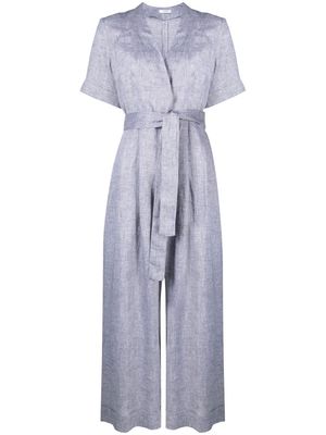 Peserico tie-waist short-sleeve jumpsuit - Grey