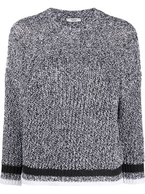 Peserico two-tone knit jumper - Black