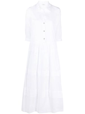 Peserico V-neck button-fastening dress - White