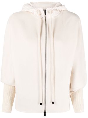 Peserico virgin wool hooded jacket - Neutrals