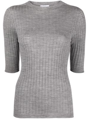 Peserico virgin-wool short-sleeve top - Grey
