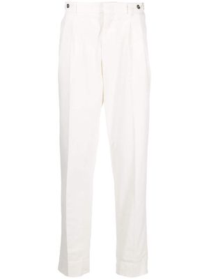 Peserico waist-tab cotton trousers - White