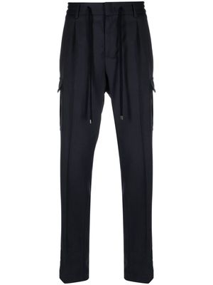 Peserico wool-blend cargo tapered trousers - Blue