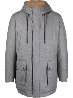 Peserico wool-cotton padded jacket - Grey