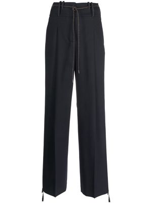 Peserico wool flannel palazzo trousers - Blue