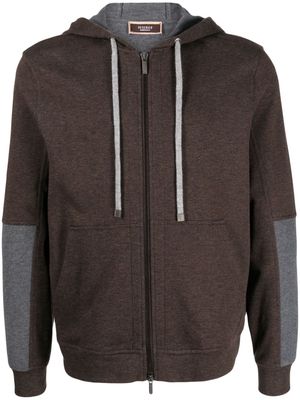 Peserico zip-up hooded sports jacket - Brown