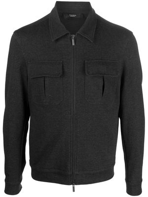 Peserico zip-up jersey overshirt - Neutrals