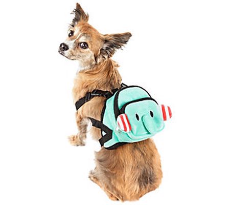 Pet Life Dumbone Compartmental Animated Dog Har ness Backpack