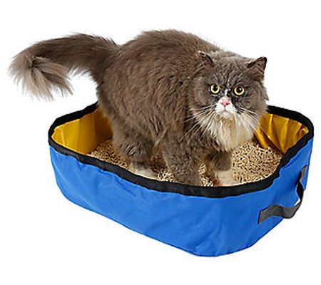 Pet Life 'Litter Go' Travel Waterproof Cat Litt erbox and Bath