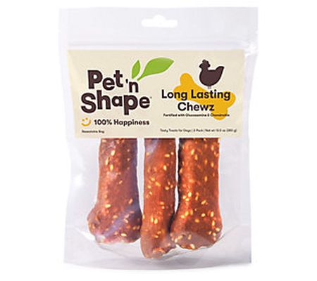 Pet 'n Shape Chicken Chewz 6" Dog Bone, 3-Count