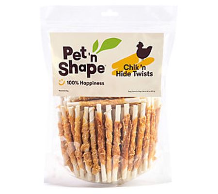 Pet 'n Shape Chicken Hide Twists Dog Treats, 32 oz