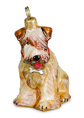 Pet Set Soft Coated Wheaton With Dog Bone Collar Ornament