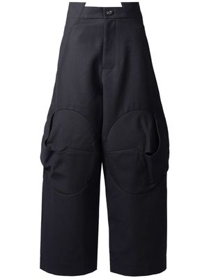 pet-tree-kor Alfalfa panelled wide-leg trousers - Black