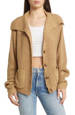 Petal & Pup Amelia Oversize Cardigan in Camel