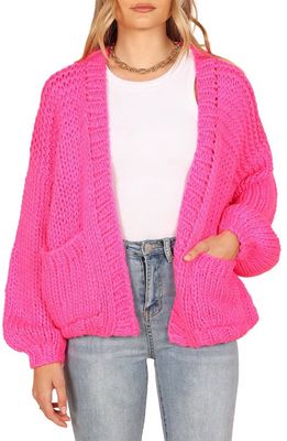 Petal & Pup Cara Oversize Cardigan in Hot Pink