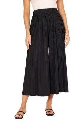 Petal & Pup Cher High Waist Pleat Wide Leg Pants in Black