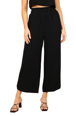 Petal & Pup Eleanor Wide Leg Linen Pants in Black