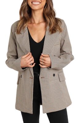 Petal & Pup Juliette Double Breasted Blazer in Black/brown