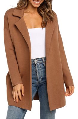 Petal & Pup Lenore Sweater Coat in Brown
