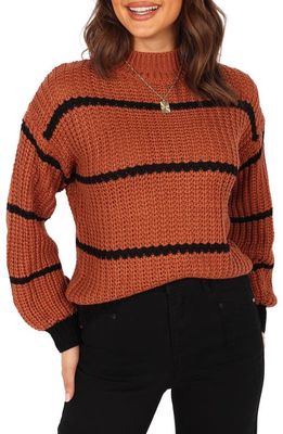 Petal & Pup Magdalena Stripe Sweater in Brown
