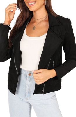 Petal & Pup Spencer Faux Suede Jacket in Black