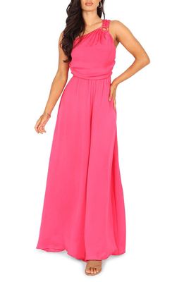 Petal & Pup Sunada One-Shoulder Jumpsuit in Fuchsia